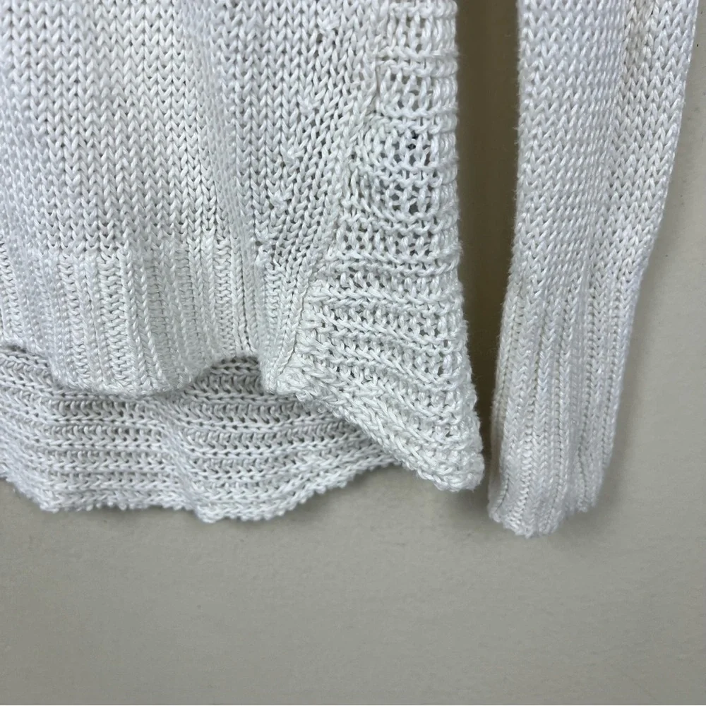 🎁 J. Crew White Linen Knit Sweater XS